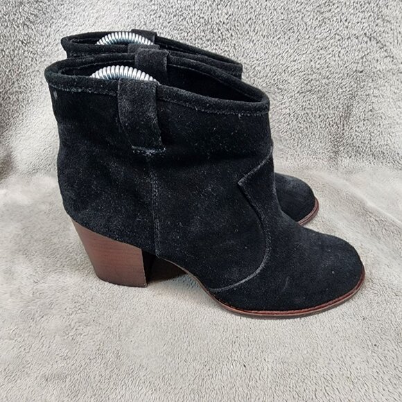 Splendid Shoes Womens Size 7.5 Black Leather Ankle Boots *Read* - Picture 4 of 12